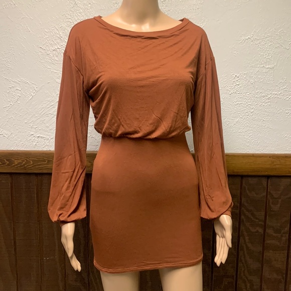Lulus long sleeve bodycon mini dress - Picture 1 of 6